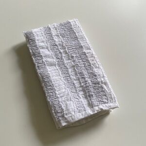 Moss & Willow Textured Cotton Pillow Sham / Case Lightweight Ivory Stripe